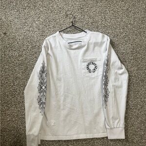 Chrome Hearts White Long Sleeve with Black Graphics